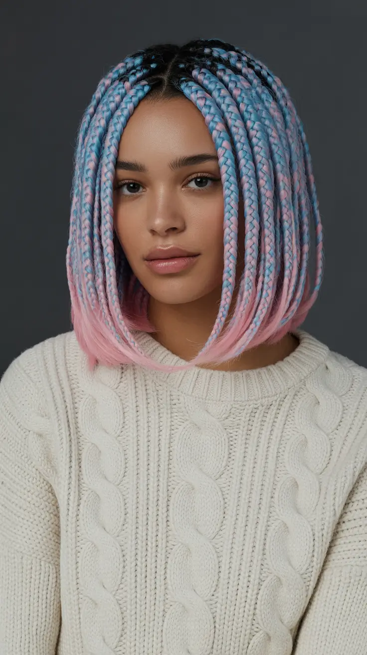 Braided hairstyles for women 2026 Pastel Bob Braids