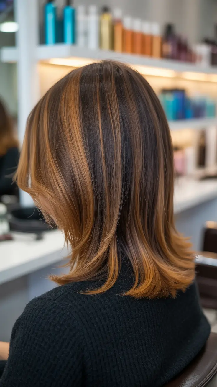 caramel hair color 2026 Caramel-Infused Layers with Burnt Edges