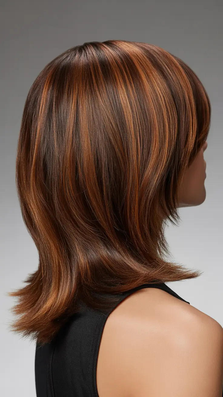 caramel hair color 2026 Chocolate-Copper Fusion with Subtle Shine