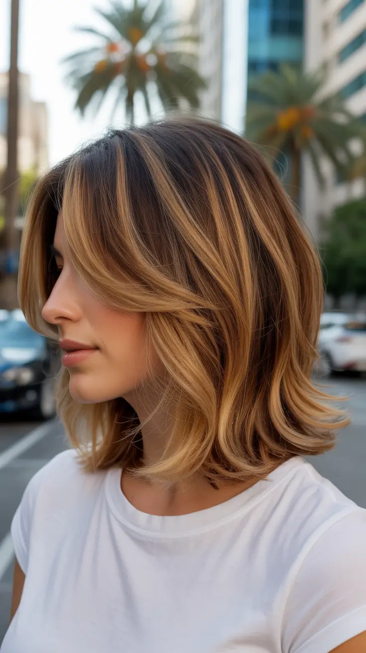 caramel hair color 2026 Golden Face-Framing Caramel Layers