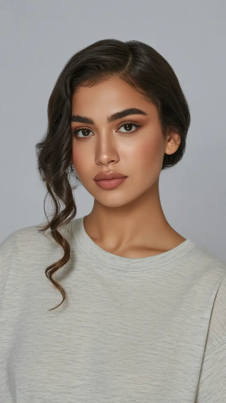 Chic side part hairstyles 2026 Casual S-Curl Side Drop for Minimalist Days