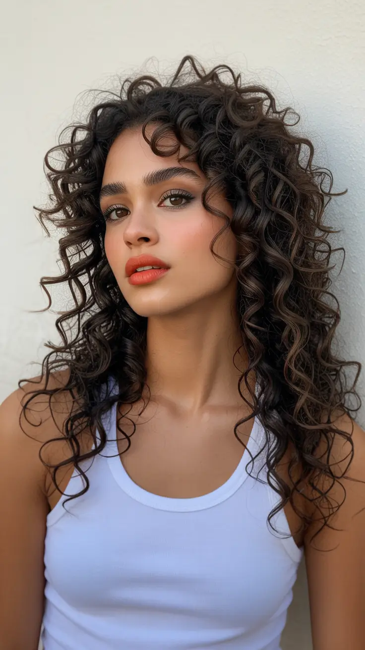 curly hairstyles Defined Ringlets with Playful Light Movement