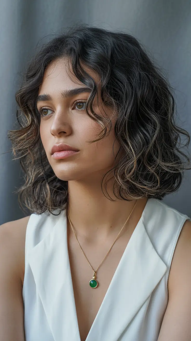 Cute hairstyle ideas 2026 Textured Wavy Bob with Subtle Highlights