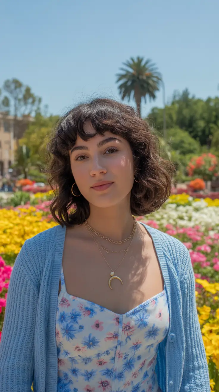 Cute hairstyle ideas 2026 Flirty Bob with Mini Bangs