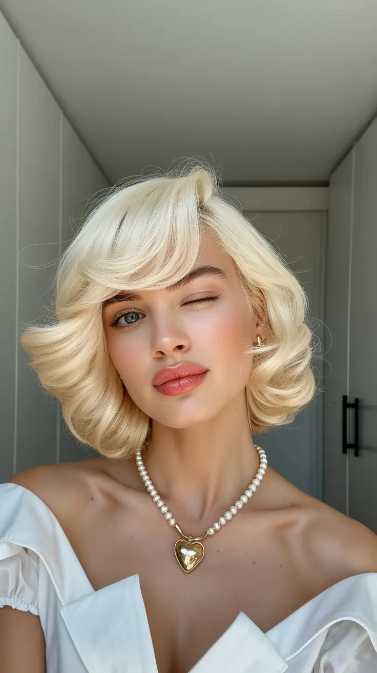 Cute hairstyle ideas 2026 Short Retro Blonde Curls