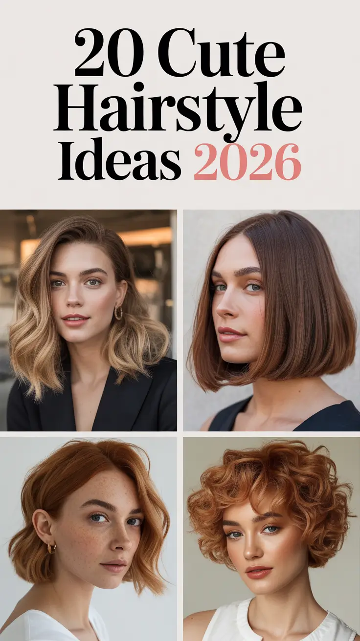 Cute Hairstyle Ideas 2026: Easy & Trendy Looks for Every Hair Type