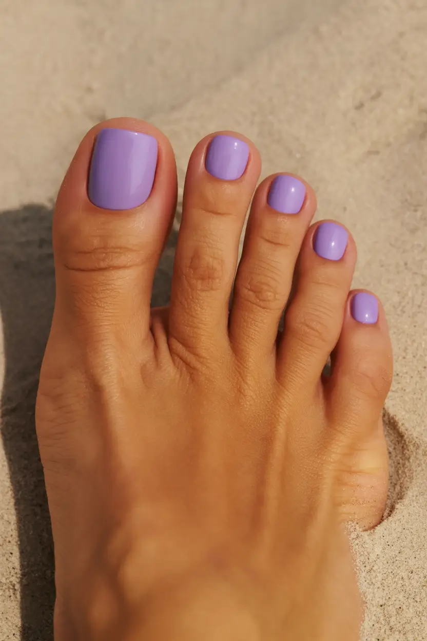 cute toe nails 2026 Lavender Sand-Soft Shine