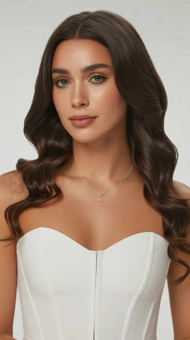 Hairstyles for long hair 2026 - Romantic Sculpted Waves with Bridal Elegance