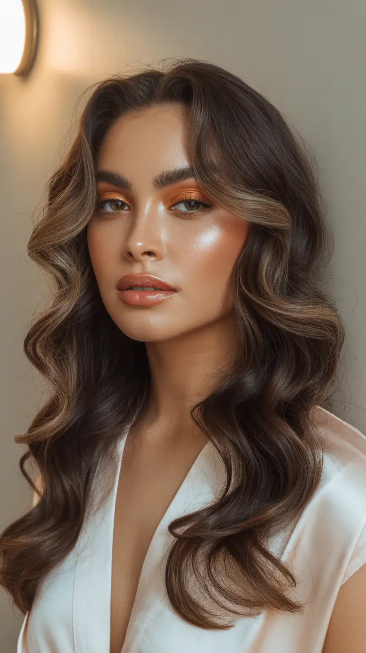 Hairstyles for long hair 2026 - Soft Caramel Ribbons with Sculpted Waves