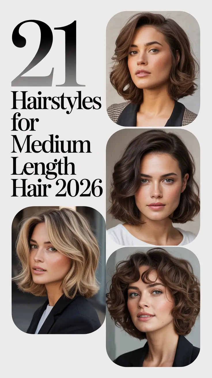 Hairstyles for Medium Length Hair 2026: Fresh Cuts, Soft Layers, Cute Waves and Easy Styling Ideas