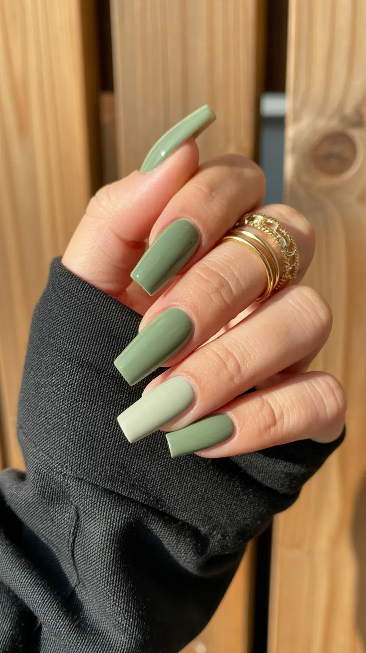 neutral nails for work 2026 Soft Sage Staples