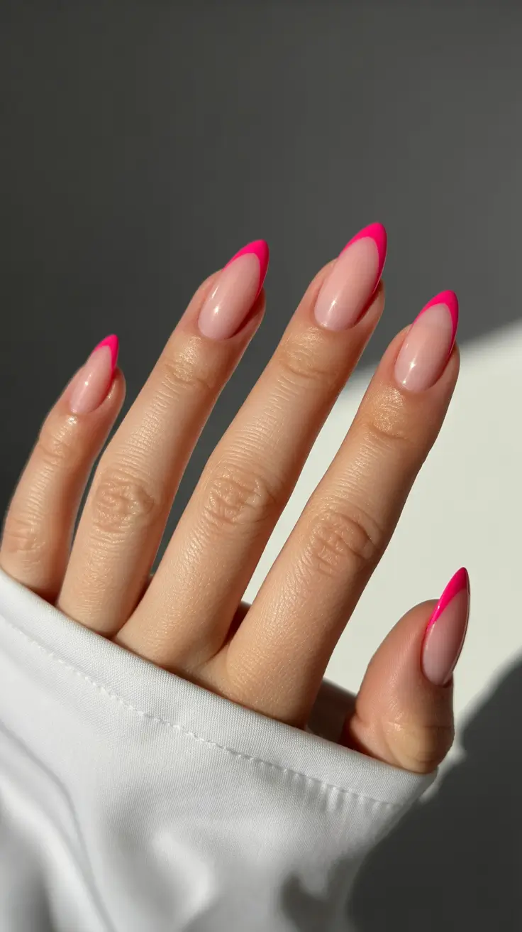 neutral nails for work 2026 Neon Edge Minimalism