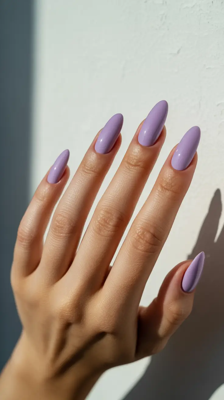 neutral nails for work 2026 Soft Lavender Calm
