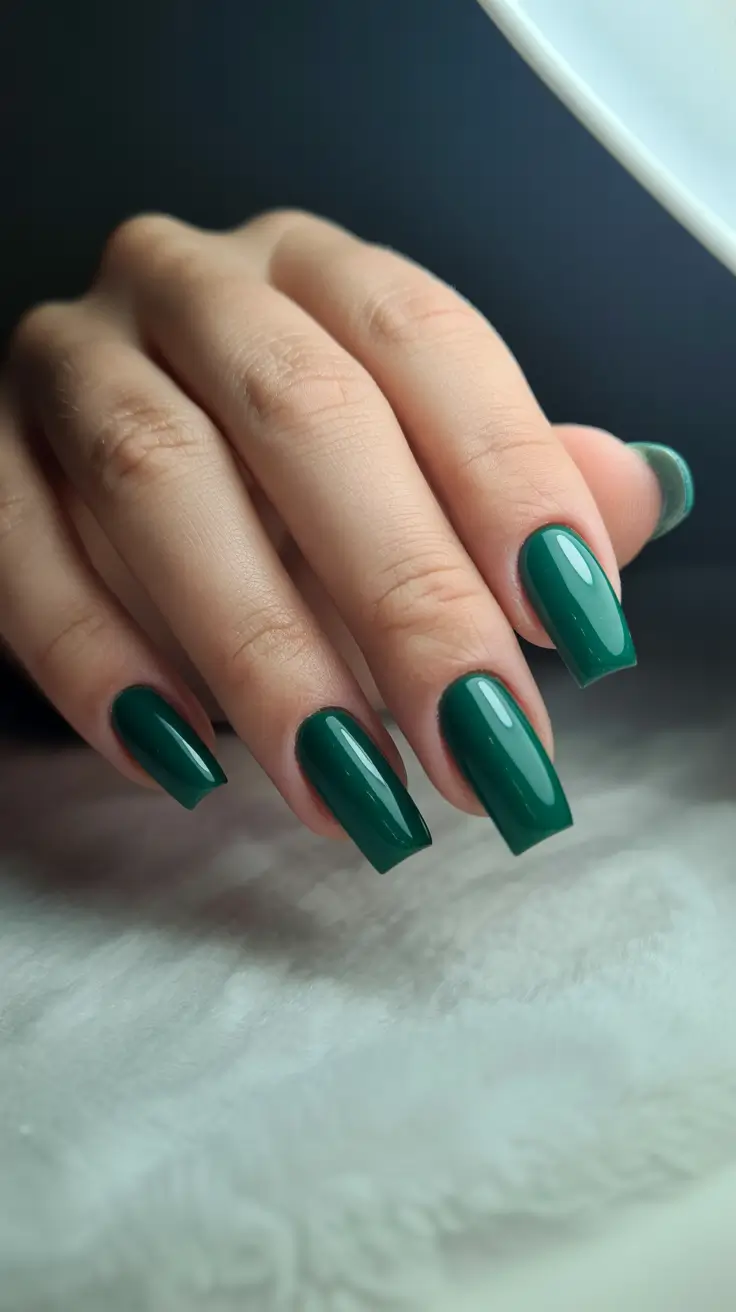 new coffin nails 2026 Deep Emerald Gloss for Bold Summer Energy