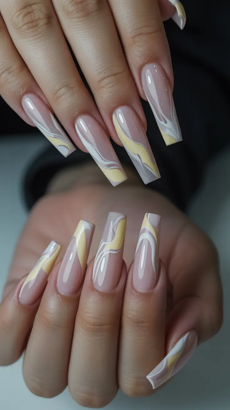 new coffin nails 2026 Soft Neutral Waves for Artistic Summer Flow