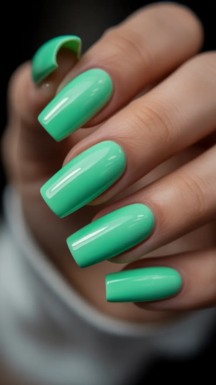 popular nail colors 2026 Fresh Mint Pop