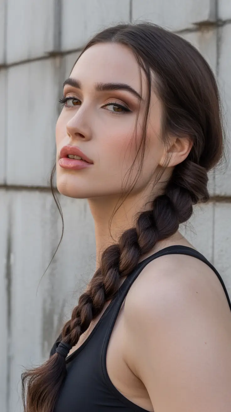 Quick hairstyle ideas 2026 Loose Side Braid with Soft Texture