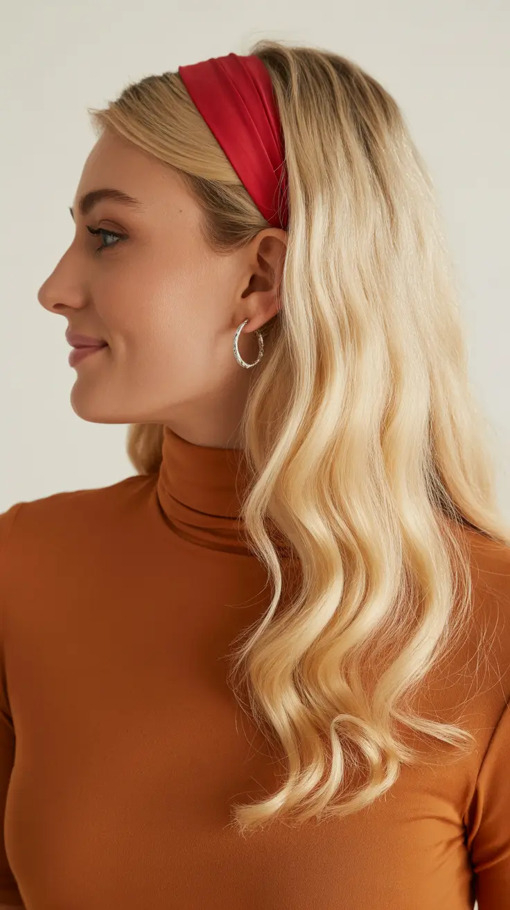 Quick hairstyle ideas 2026 Relaxed Waves with a Bold Headband