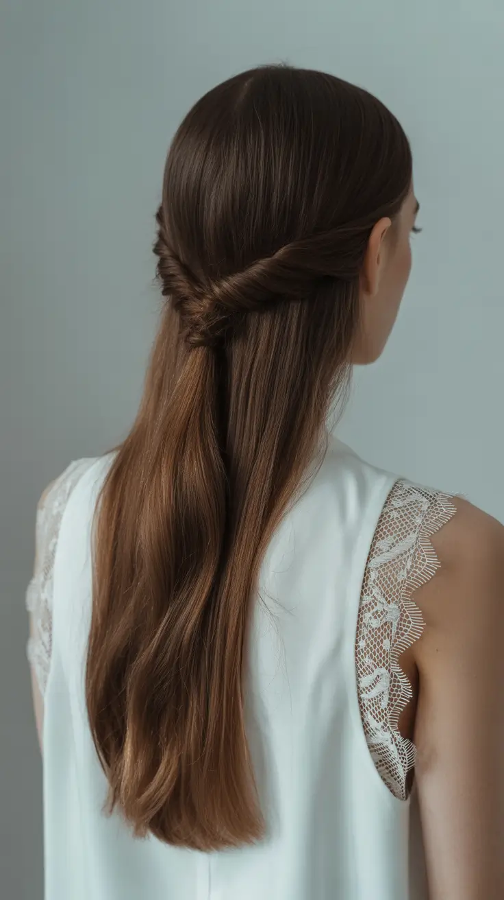 Quick hairstyle ideas 2026 Half-Twisted Lengths with Soft Romantic Finish