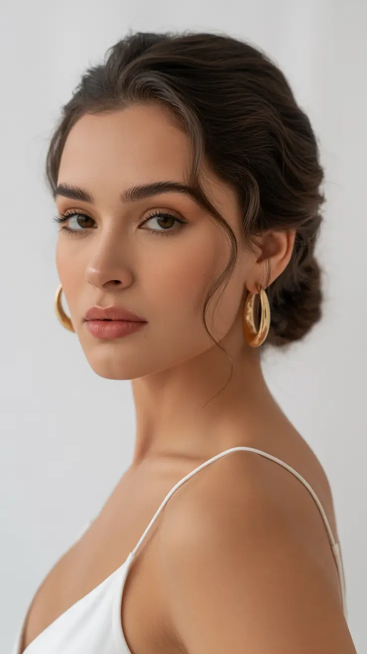 Quick hairstyle ideas 2026 Romantic Low Bun with Soft Face Framing