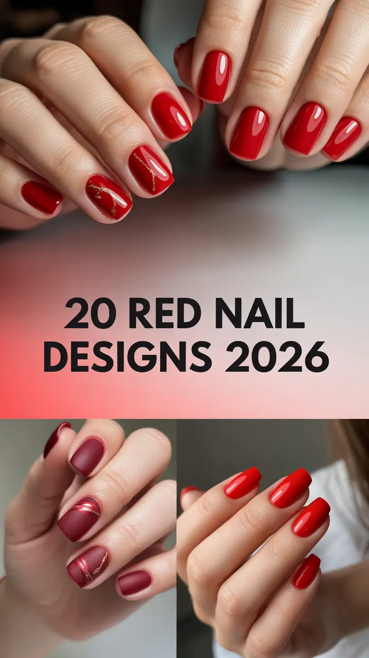 Red Nail Designs 2026: Fresh Inspo, Cute Ideas and Aesthetic Art for Every Season