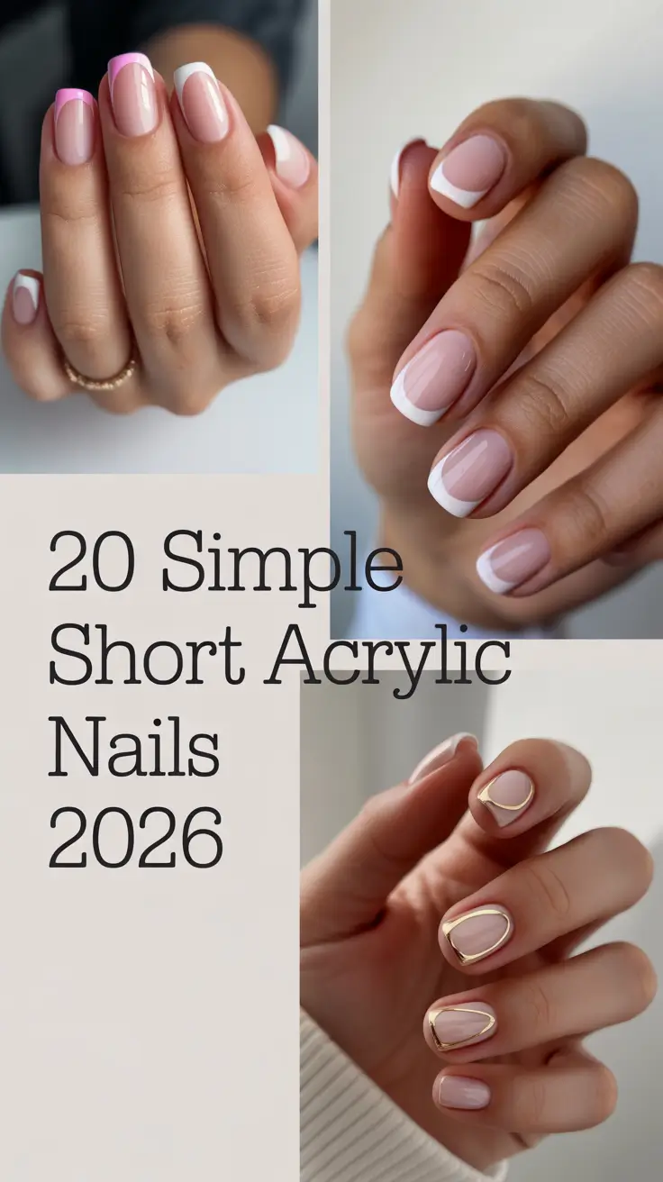 Simple Short Acrylic Nails 2026: Trendy Cute Designs, French Tips, Red Looks, and Fresh Inspiration