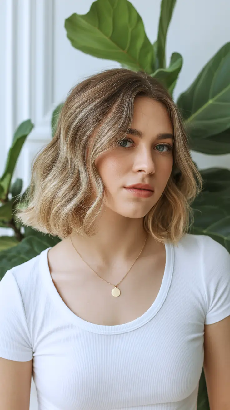 Stylish natural hairstyles 2026 Soft Wavy Bob With Natural Lightness