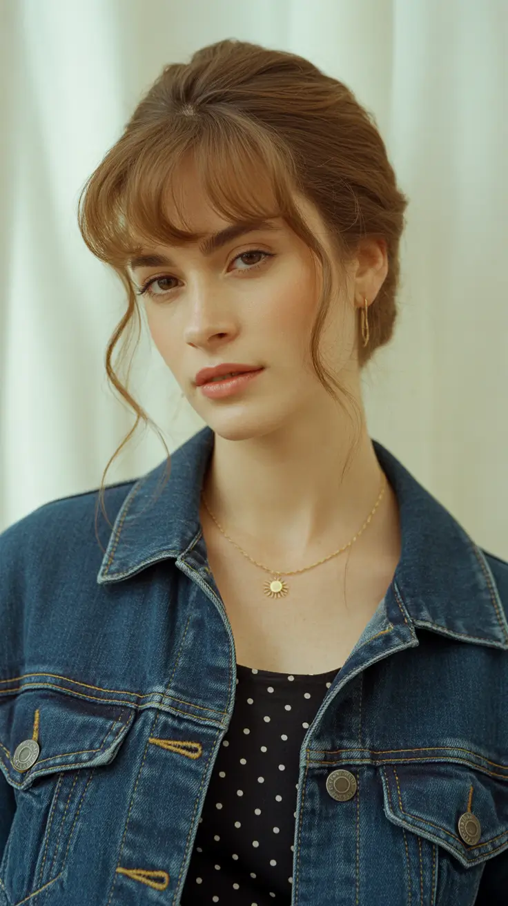 Stylish natural hairstyles 2026 Soft Updo With Natural Face-Framing Pieces