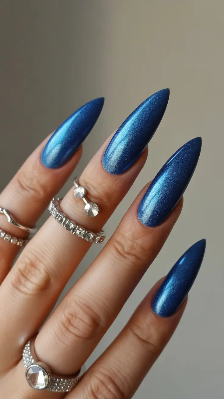 stiletto-nails Midnight Blue Radiance