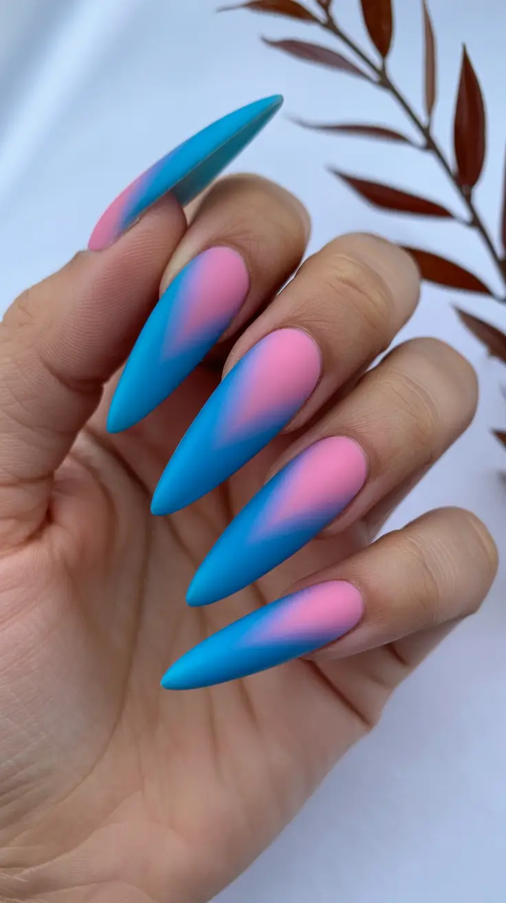 stiletto-nails Sunset Airbrush Gradient