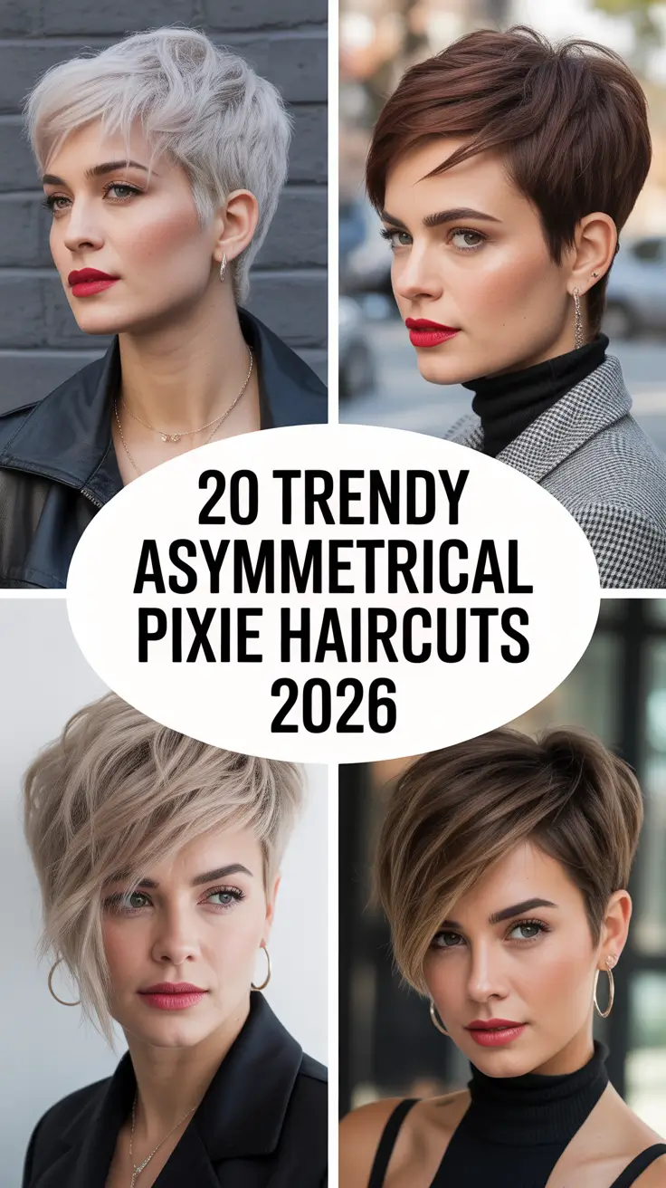 Trendy Asymmetrical Pixie Haircuts 2026: Short, Long, and Edgy Ideas for Every Face Shape