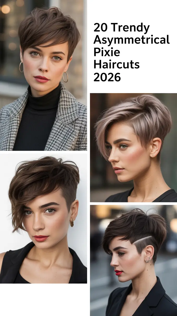 Trendy Asymmetrical Pixie Haircuts 2026: Short, Long, and Edgy Ideas for Every Face Shape