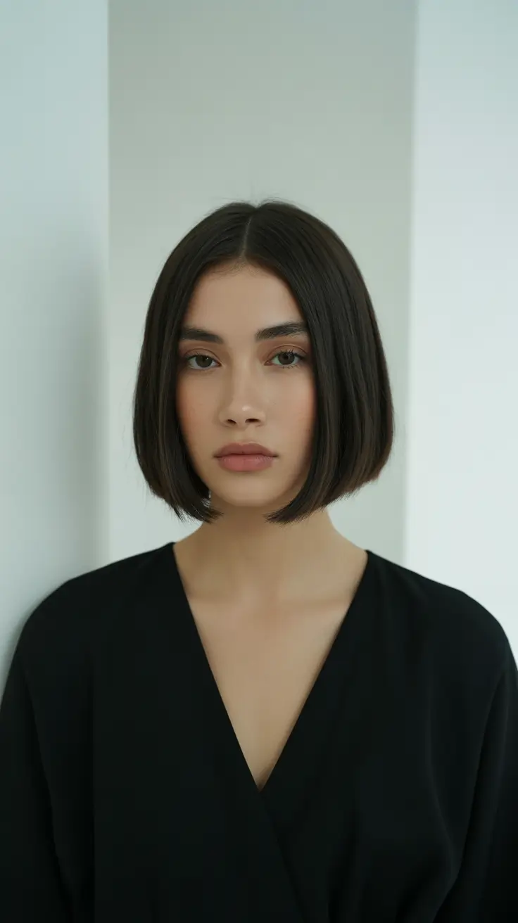 bob haircut hairstyles Midnight Minimalism