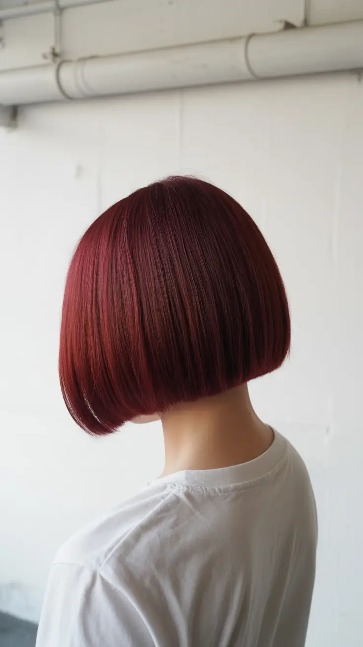 bob haircut short Crimson Edge Statement