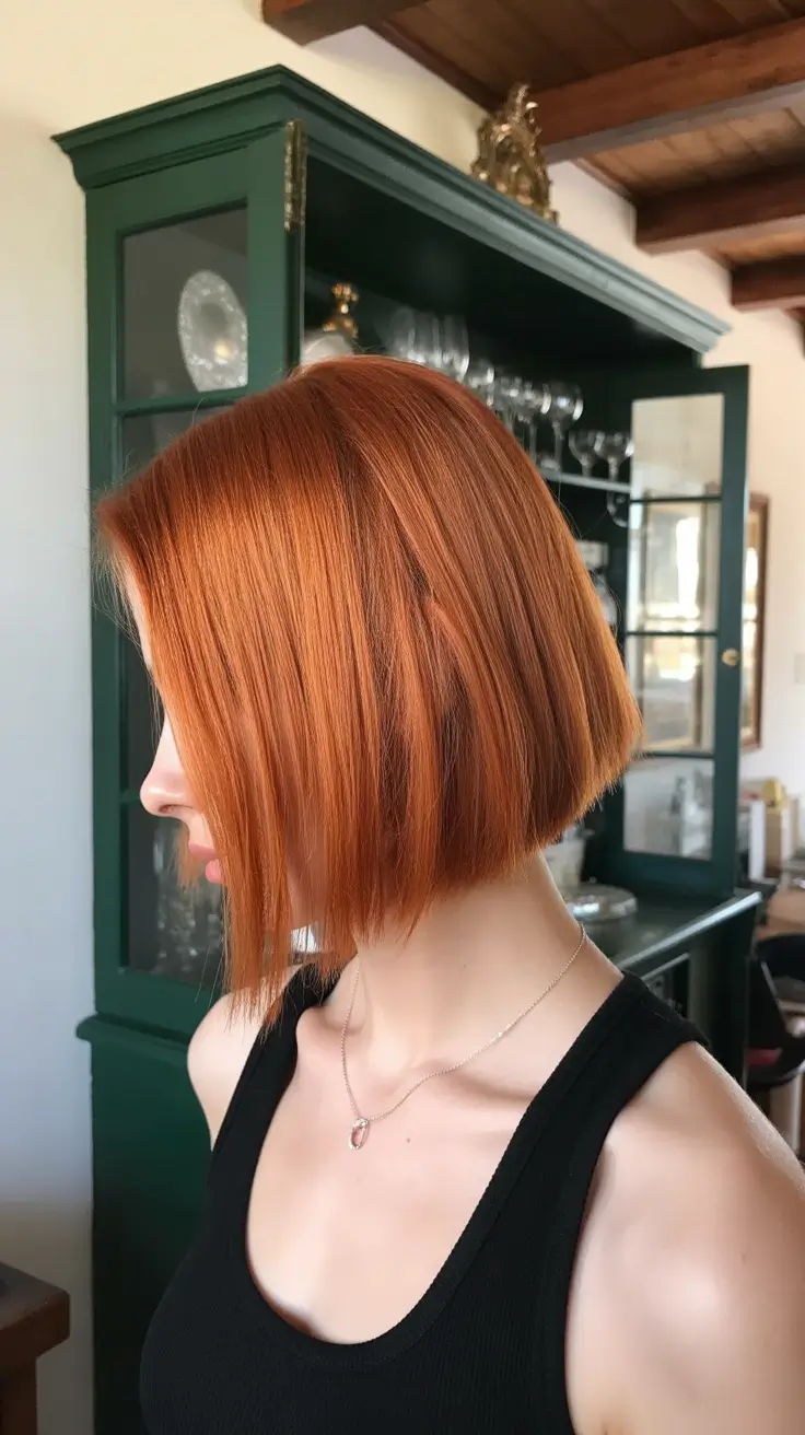stacked bob haircut Autumn Flame Bob