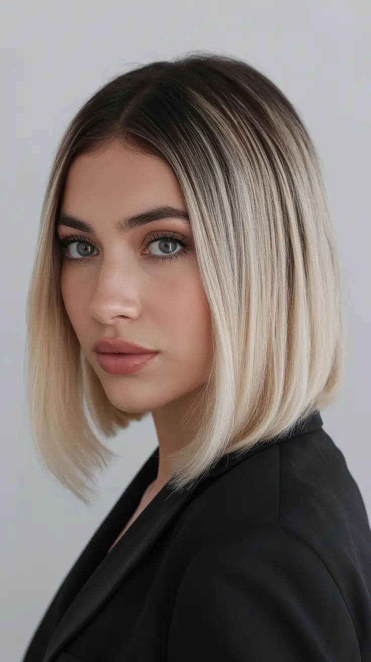 bob haircut medium Vanilla Smoke Elegance