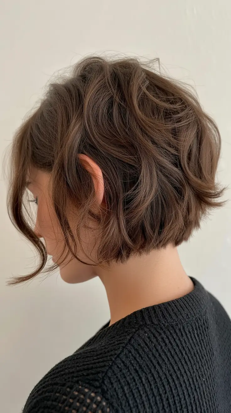 choppy bob haircuts 2026 Rounded Nape-Length Bob with Movement