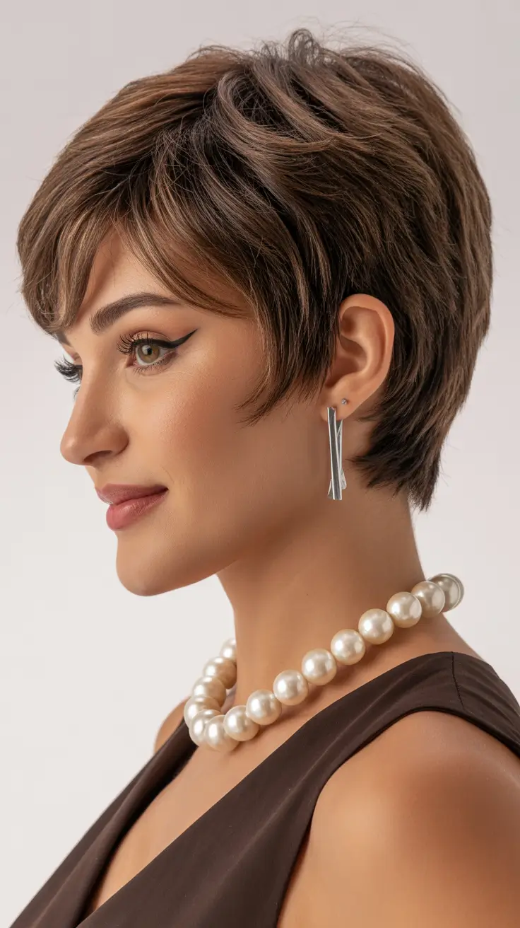 choppy bob haircuts 2026 Edgy Textured Pixie-Bob