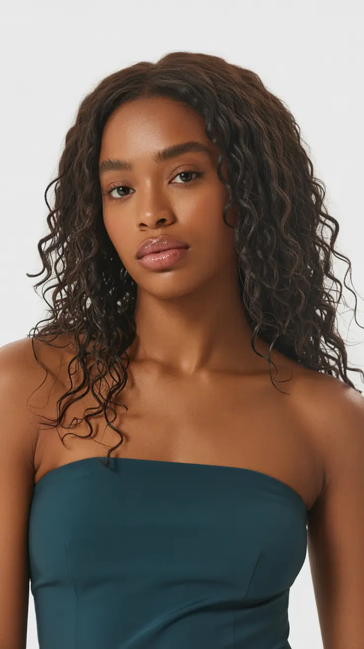 Trendy hairstyles for black women 2026 Loose Wet-Texture Waves with Minimalist Finish