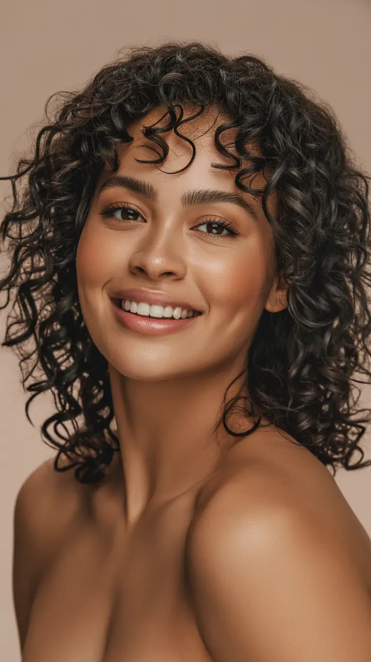 Trendy hairstyles for black women 2026 Short Curly Cut with Soft, Defined Spirals