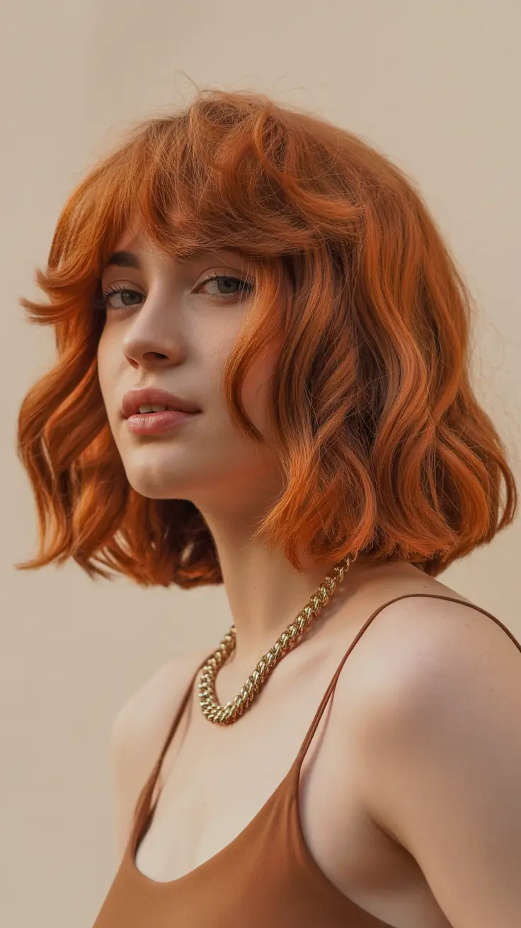 Trendy hairstyles with bangs 2026 Curly Bob