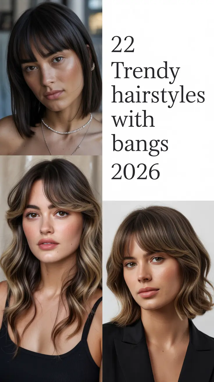 Trendy Hairstyles With Bangs 2026: Curtain, Micro, Curly and Modern Cuts to Try