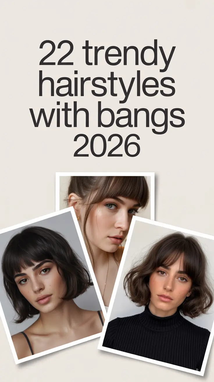 Trendy Hairstyles With Bangs 2026: Curtain, Micro, Curly and Modern Cuts to Try