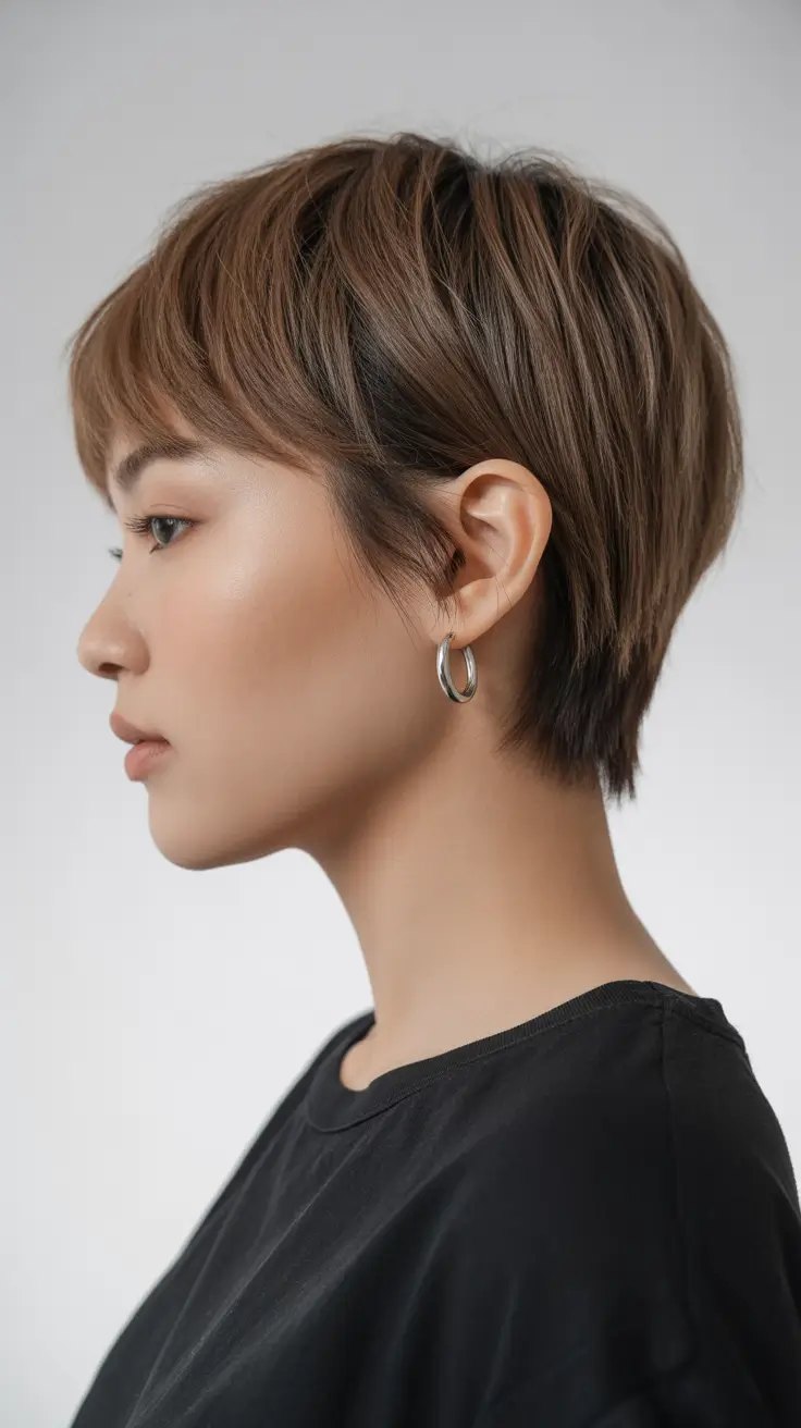 pixie haircut for round faces Layered Pixie for Round Faces