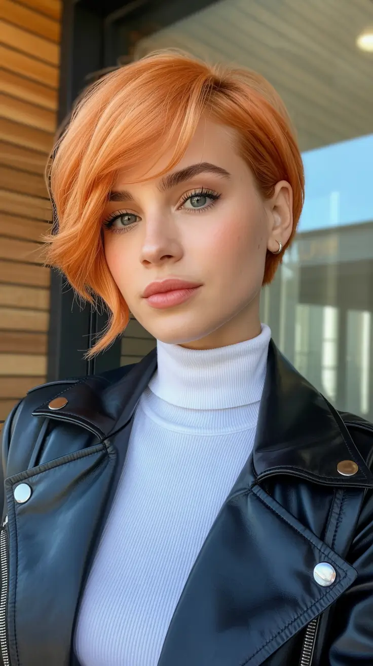 pixie haircut short Apricot Pixie Glow
