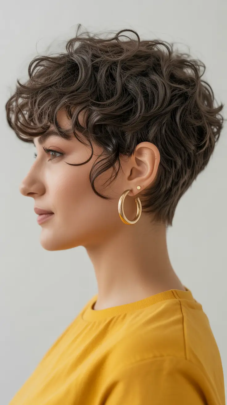 pixie haircut for thick hair Curly Textured Pixie