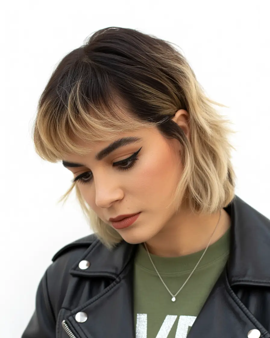 Trendy shag haircut 2026 Short Blonde Shag with Micro Fringe