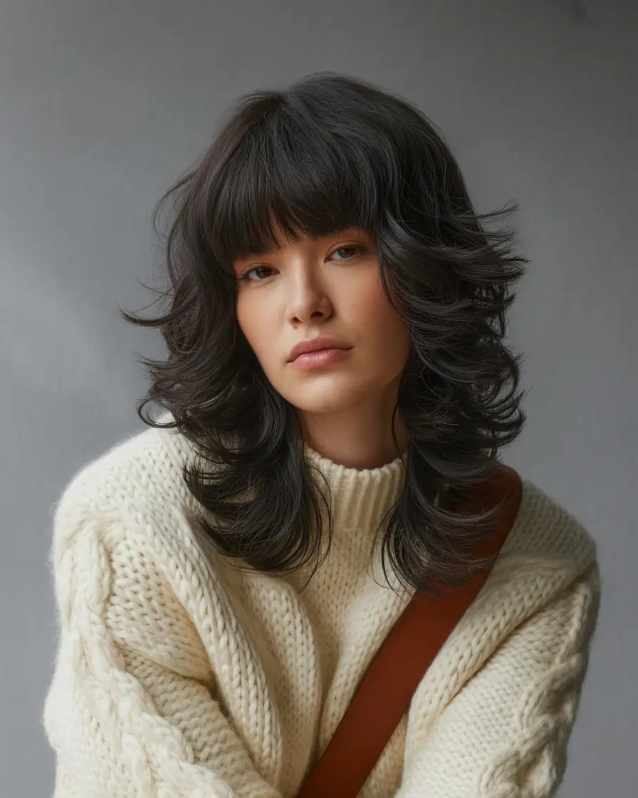 Trendy shag haircut 2026 Long Wavy Wolf Shag