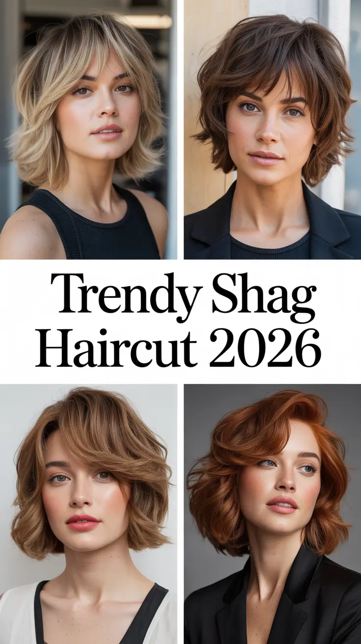 Trendy Shag Haircut 2026: Modern, Wavy, and Effortlessly Chic Styles for Women