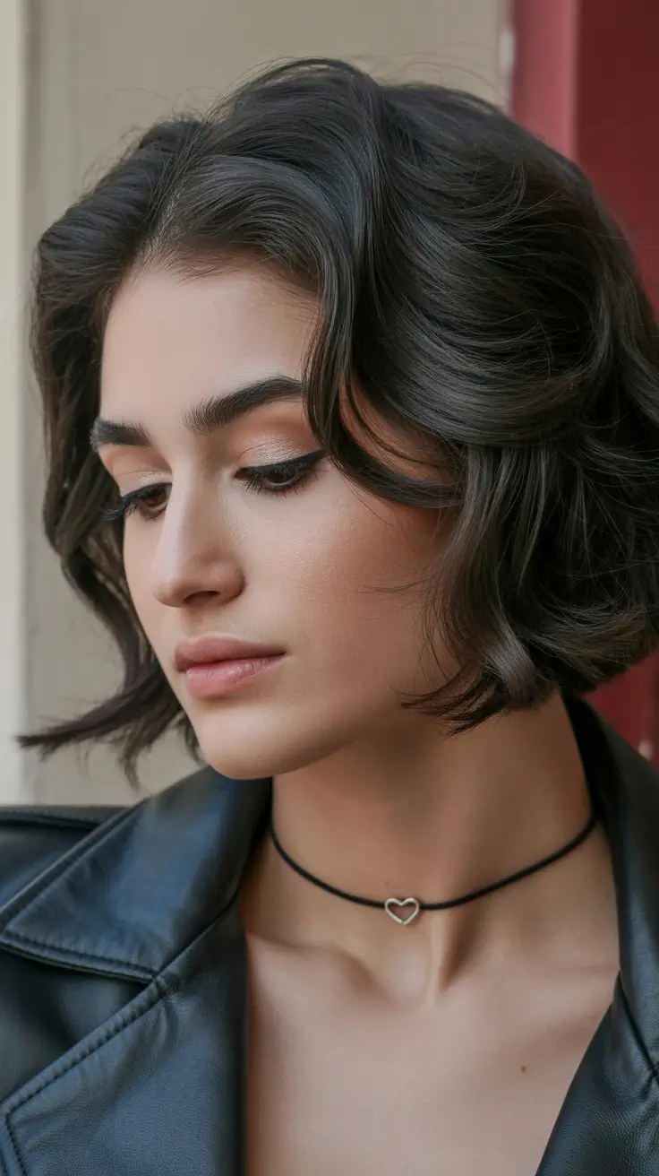 Trendy shag hairstyles 2026 Short Retro-Inspired Shag With Soft Waves